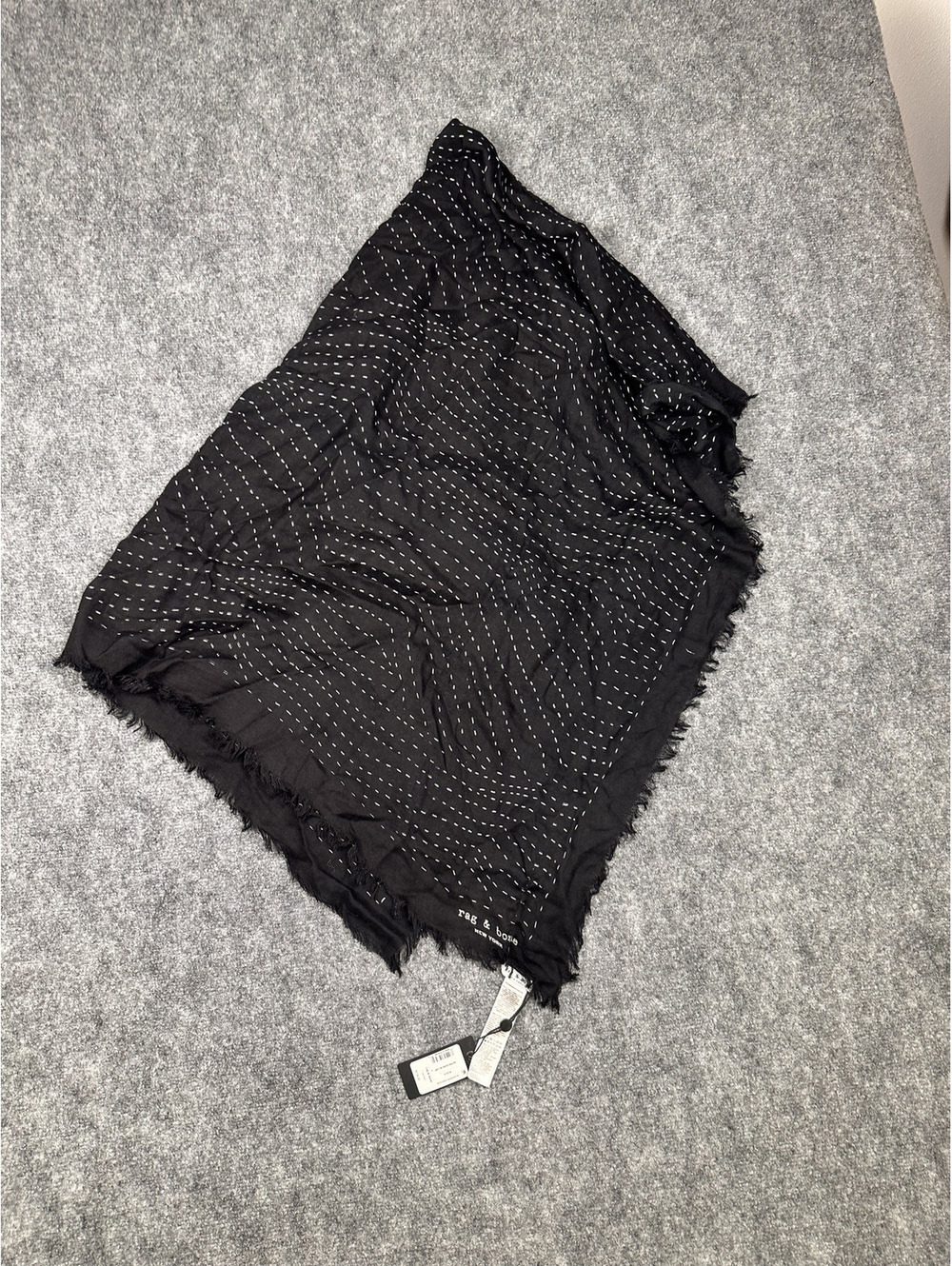Rag & Bone Astara Dash Scarf Black